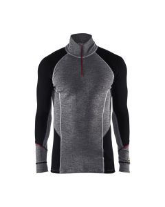 Onderhemd zip-neck 100% merino XWARM