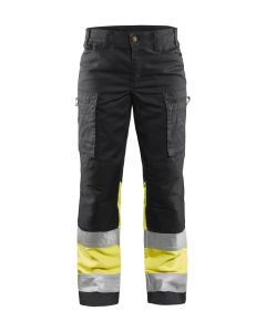 Dames High Vis werkbroek met stretch