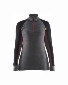 Dames onderhemd zip-neck 100% merino XWARM