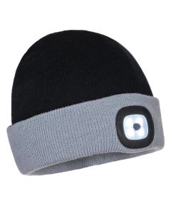 Oplaadbare tweekleurige beanie met LED