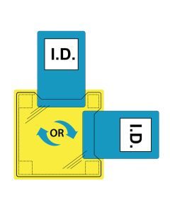 Dual ID houder - opgestikt