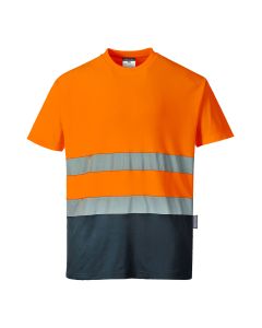 Tweekleuren Katoenen Comfort T-shirt