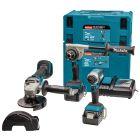 Makita 18 V Combiset boren, (slag)schroeven en slijpen